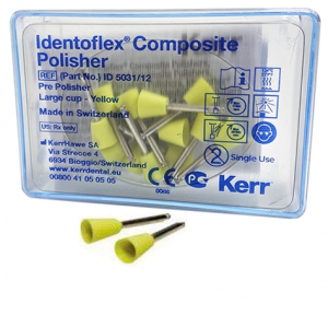 Полиры Identoflex Composite 12 шт.Для предварительного шлифования(Желт. Большая чашка), 5031