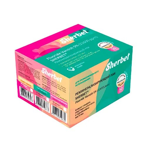 Sherbet Fluoride Varnish 5%. ��� ���������������� ���� ������50 ������ ,40��(� ���������/���������)