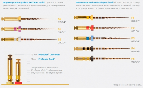 ProTaper Gold Assort SX-F3  25mm  (����������)   �������� (6��) MAILLEFER