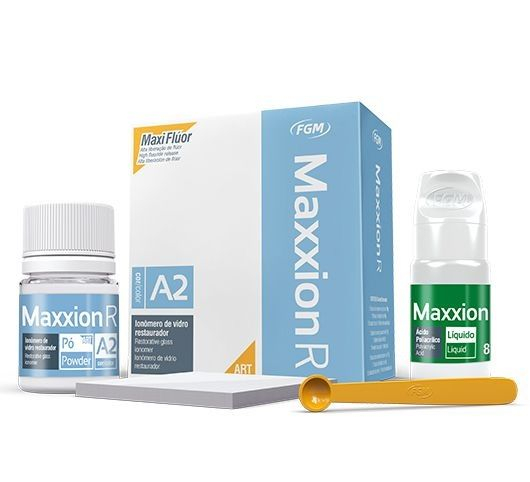 MAXXION R цвет. А2-Цемент стеклоиономерный (Порошок 10г,Жидкость 8г.принадлежности)