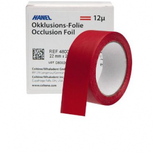 Артикуляционная фольга COLTENE Occlusion Foil 12 мкм Красная двусторонняя 22мм х 25м