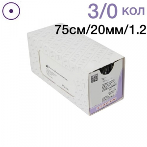 ������ �������� ������ Vicryl W9114 3/0 (75��, ���� ������� 20��,1/2) ��/12��.