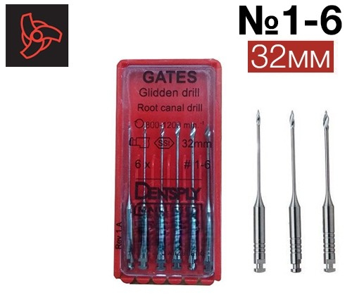 Gates drills 32�� ������� �1-6 (6��.) - ��������� ��� �������� ����� �������, Maillefer