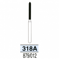 Боры алмазные DENTEX Diamonds 318АF Красный Цилиндр с закругленным. концом (уп3шт.)