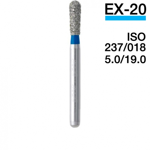 Боры алмазные MANI EX-20, Голубой (5 шт./уп.)
