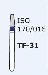 Боры алмазные MANI TF-31, Голубой (5 шт./уп.)