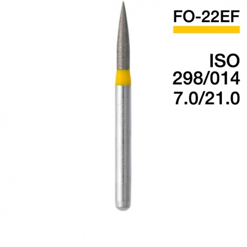 Боры алмазные MANI FO-22EF, Желтый (5 шт./уп.)