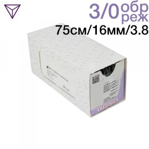 ������ �������� ������ Vicryl W9444 3/0 (75 ��, ���� �������-���.16 ��, 3/8) ��/12��.