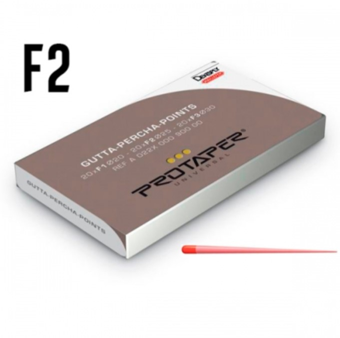 GUTTA-PERCHA POINTS PROTAPER UNIVERSAL F2 - ШТИФТЫ ГУТТАПЕРЧЕВЫЕ, 60 ШТ, MAILLEFER