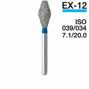 Боры алмазные MANI EX-12, Голубой (5 шт./уп.)