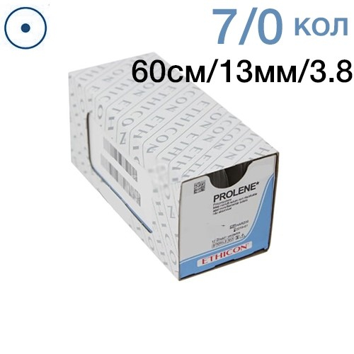 ������ �������� Prolene W8725 7/0 (60��, 2 ���� �����. 13��, 3/8) ��/12��.