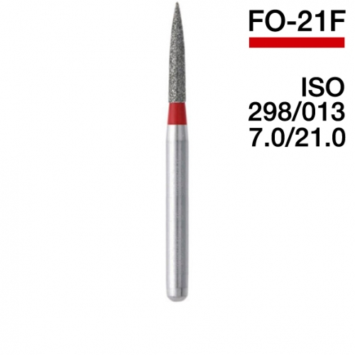 Боры алмазные MANI FO-21F, Красный (5 шт./уп.)