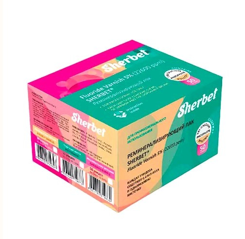 Sherbet Fluoride Varnish 5%. ��� ���������������� ���� ������50 ������ ,40��(� ���������/���������)