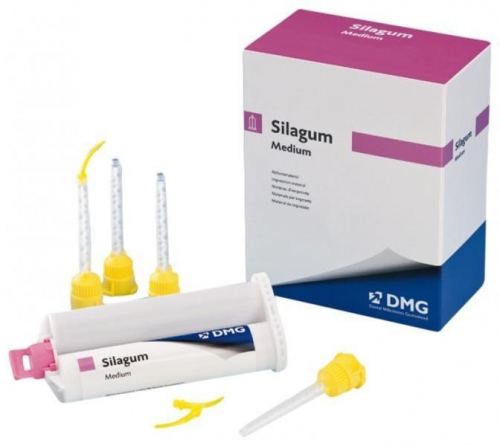 Silagum Medium А-силиконовый оттискной материал средней вязкости уп/2х50г