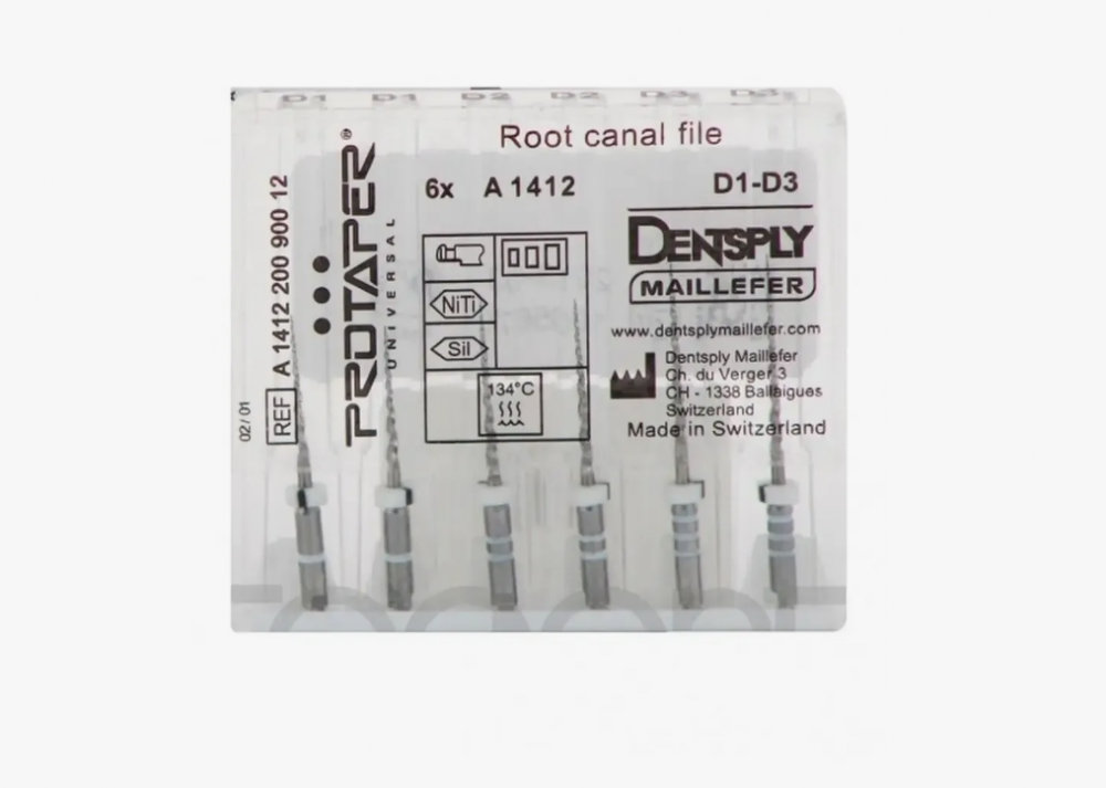 ProTaper машинные Retreatment D1-D3 асс. (D1х2, D2х2, D3х2) - для распломбировки каналов