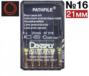 Pathfile NiTi 21мм №016 белый - инструмент стоматологический эндодонтический 6 шт. Maillefer