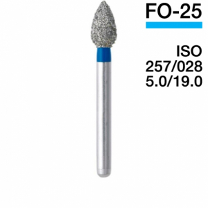 Боры алмазные MANI FO-25, Голубой (5 шт./уп.)