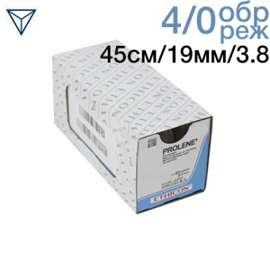 ������ �������� Prolene W8683 4/0 (45 ��, ���� �������-���.19 ��, 3/8) ��/12 ��