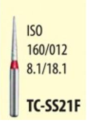Боры алмазные MANI TC-SS21F, Красный (5 шт./уп.)
