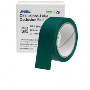 Артикуляционная фольга COLTENE Occlusion Foil 12 мкм Зеленая двусторонняя 22мм х 25м